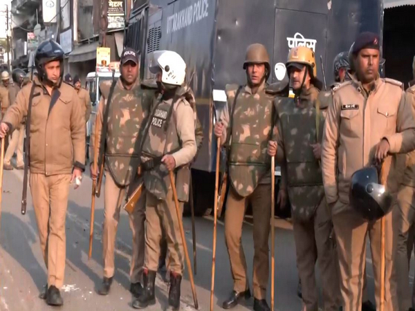 Security stepped up in several parts after 2 died and several were injured in violent clashes between police and locals over an anti-encroachment drive in Haldwani. (Photo/ANI)
