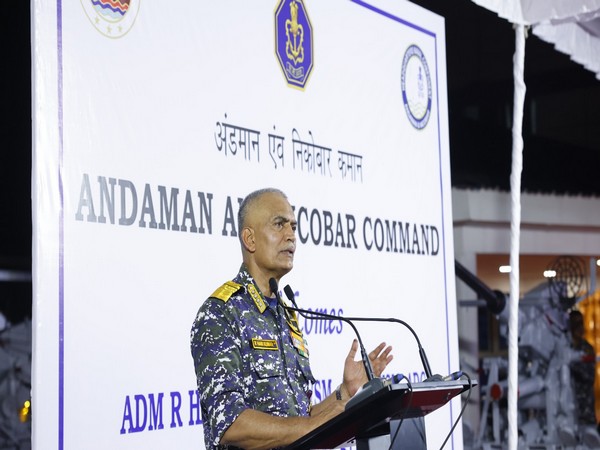 Indian Navy Chief R Hari Kumar's visit to Andaman and Nicobar command (Photo/ANI)