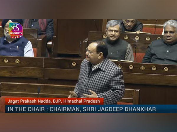 BJP president JP Nadda in Rajya Sabha (Photo credit/ Sansad TV)