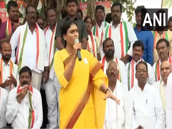 Andhra Pradesh Congress Committee (APCC) chief YS Sharmila (Photo/ANI)