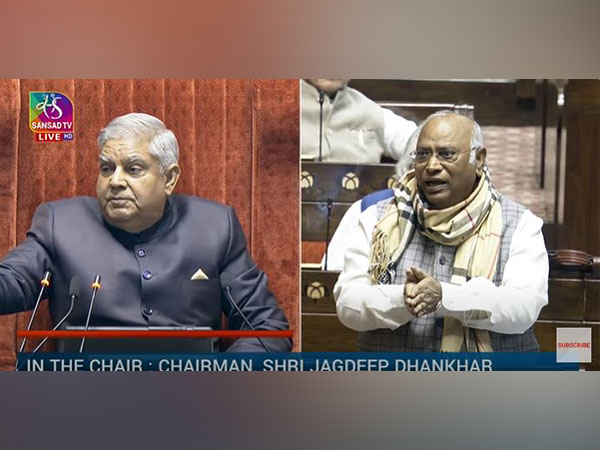 Rajya Sabha Chairman Jagdeep Dhankhar and Congress National President Mallikarjun Kharge (Photo/Sansad TV)