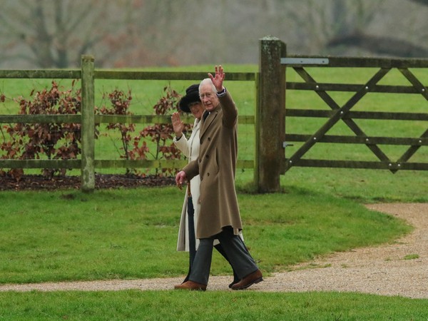 Britain's King Charles attends a church service at St. Mary Magdalene's church (Photo/Reuters)