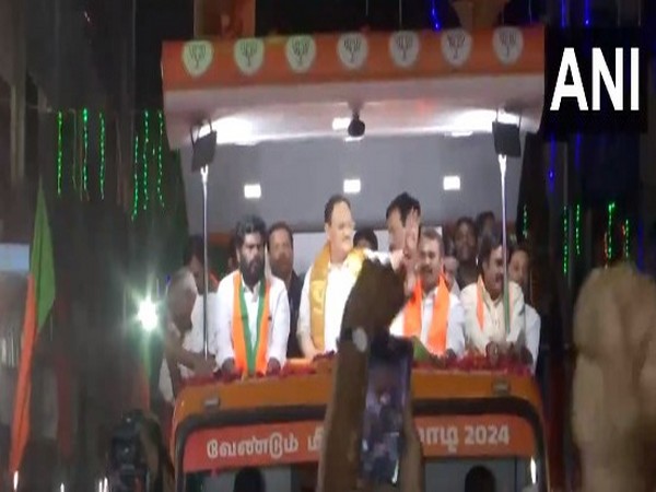 JP Nadda participates in En Mann En Makkal Yatra 
