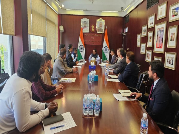 Secretary (CPV&OIA) Muktesh Pardeshi interacted with officers at Consular Service Centres in Dubai (Photo/X @cgidubai)