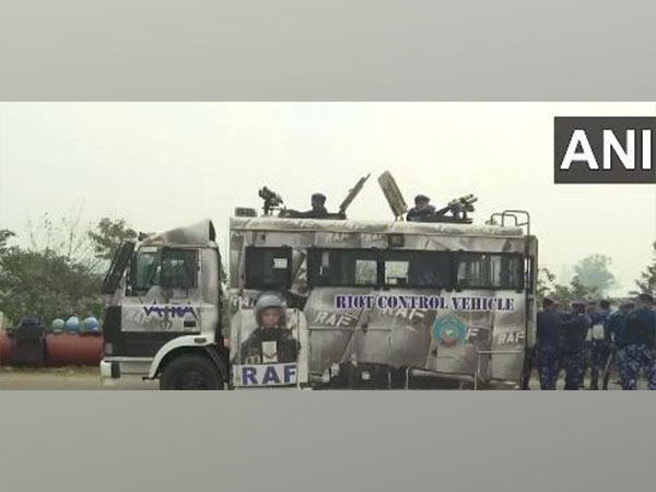 Security beefed up in Jind, Haryana, ahead of the 'Delhi Chalo' March tomorrow.