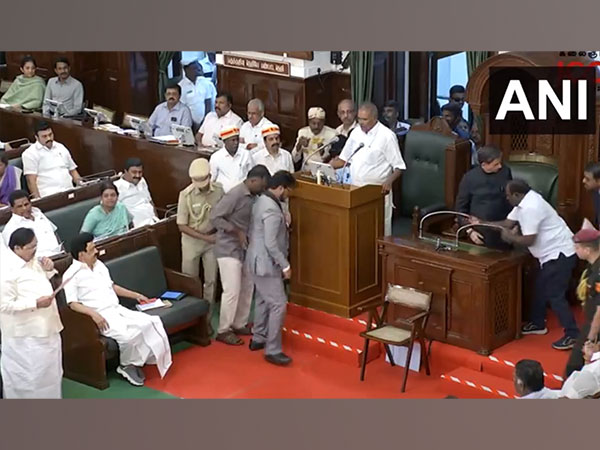 Chaos inside TN assembly as Governor leaves house (Photo/ANI)