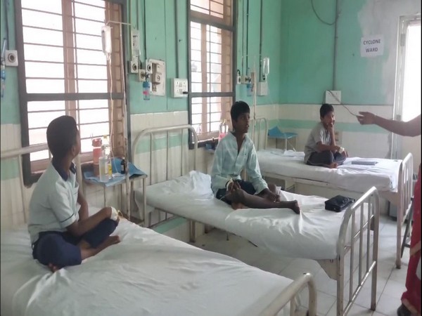 Students, who suffered from food poisoning, are undergoing treatment at a hospital in Ambedkar Konaseema (Photo/ANI)