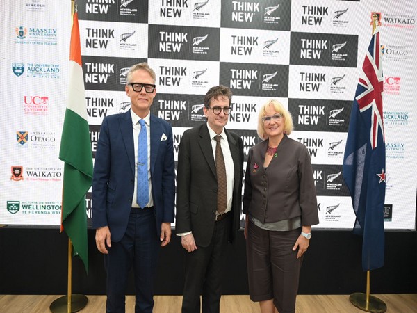 L-R Brett Berquist, Assistant VC University of Canterbury; HE David Pine, New Zealand HC to India; Lisa Futschek, GM, Education New Zealand (Left to right)