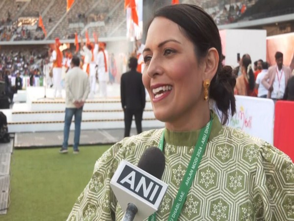 UK MP Priti Patel at the 'Ahlan Modi' event in Abu Dhabi (Photo/ANI)