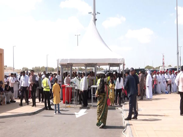 Massive crowd has gathered at BAPS Hindu Mandir, ahead of its inauguration by Prime Minister Narendra Modi (Photo/ANI)