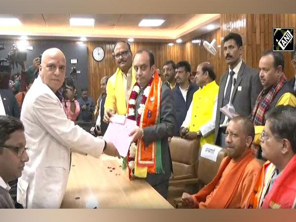 BJP leader Sudhanshu Trivedi files nomination for Rajya Sabha polls (Image/ANI)