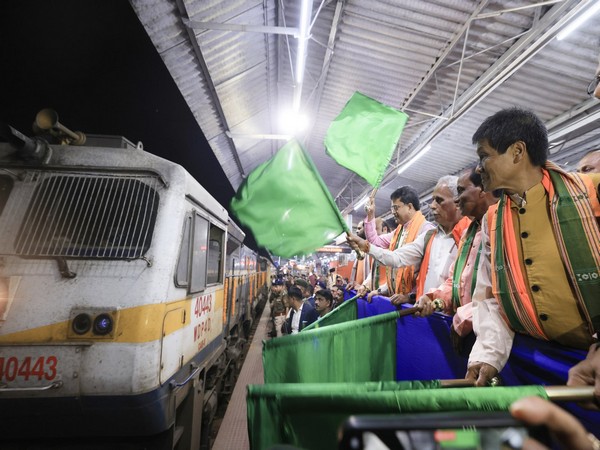 Tripura Chief Minister Manik Saha flags off train from Agartala (Photo: X/@DrManikSaha2)