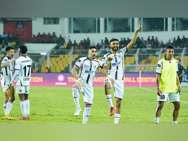 Mohun Bagan's Dimitri Petratos celebrating his goal, (Picture: ISL)