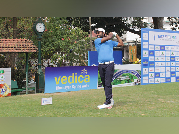 Indian golfer Arjun Prasad in action during Round 2 of PGTI Players Championship 2024 at Tollygunge Club (Image: PGTI)