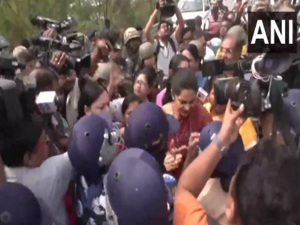 BJP delegation faces police obstruction in Sandeshkhali Visit (Photo/ANI)