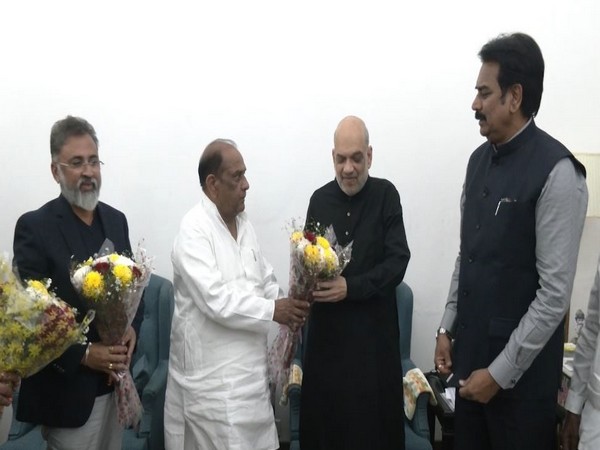  Cooperative Sugar Factories Federation President meets Amit Shah (Photo/ANI)