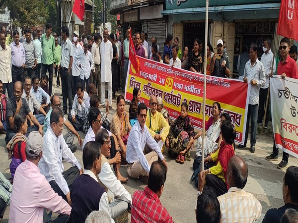 Visual from the ongoing protests (Image/ANI)