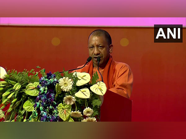 Uttar Pradesh Chief Minister Yogi Adityanath at Ground Breaking ceremony (Photo/ANI)