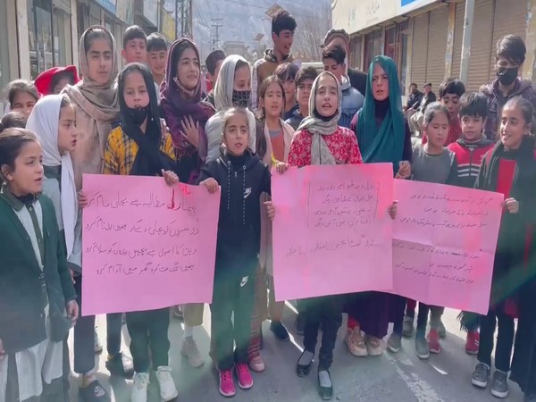 Protests in Gilgit-Baltistan over long power outages. (Photo: ANI)