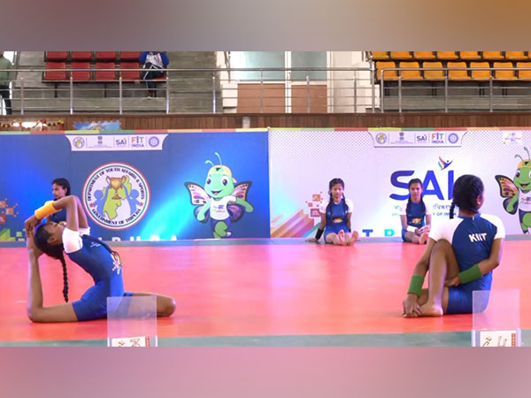 A visual from the yogasana competition. (Photo- ANI)