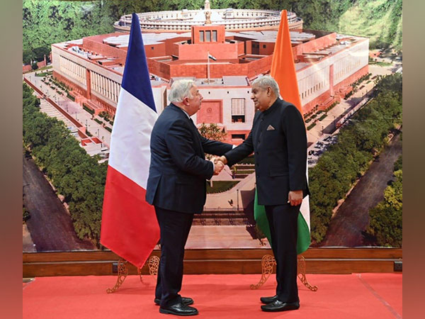 President of the French Senate, Gerard Larcher with Vice President Jagdeep Dhankhar (Photo credits: Rajya Sabha Secretariat office)