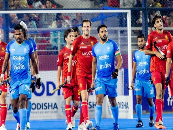 Team India and Spain in action. (Photo- HI Media)