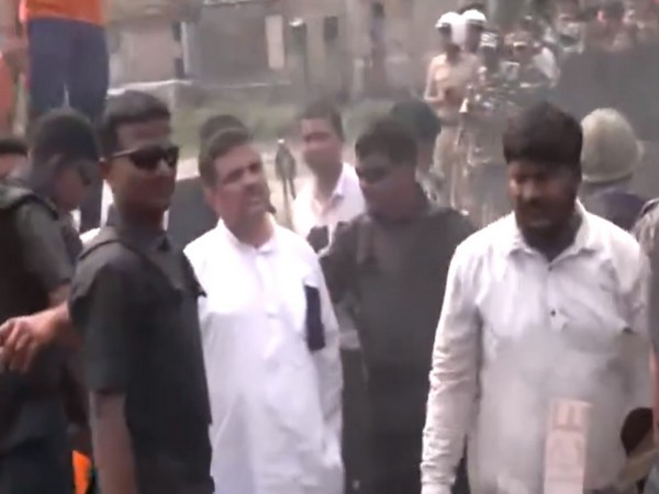 BJP leader Suvendu Adhikari leaves for Sandeshkhali (Photo/ANI)