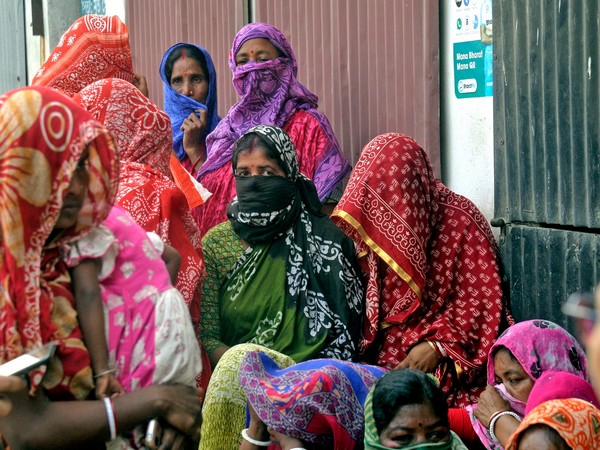 Several women met NCW chairperson Rekha Sharma on Monday (Photo/ANI)