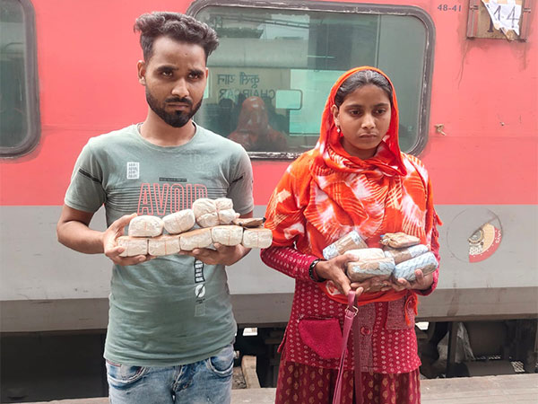 Assam: GRP recovers 30,269 Yaba tablets from a couple at Guwahati railway station (Photo/ANI)
