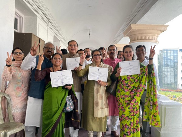 Newly elected Rajya Sabha members from TMC (Photo credit/ X@AITCofficial)