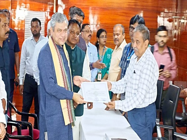 Union Minister Ashwini Vaishnaw receives Rajya Sabha winning certificate (Photo/ANI)