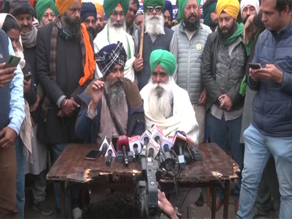 Farmers' leaders during press conference at Shambhu Border. (Photo/ANI)