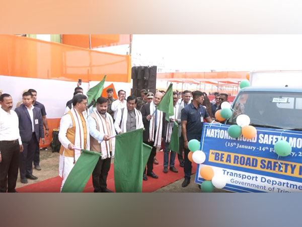 Tripura Chief Minister Dr Manik Saha flags off awareness campaign (Photo/ANI)