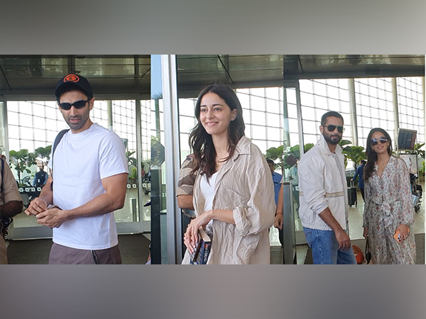 Aditya Roy Kapur, Ananya Panday, Shahid Kapoor, Mira Rajput (Image Source: ANI)