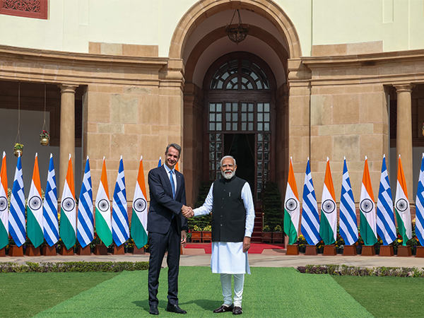 Prime Minister Narendra Modi and Greece Prime Minister Kyriakos Mitsotakis in New Delhi (Image: X/@narendramodi)