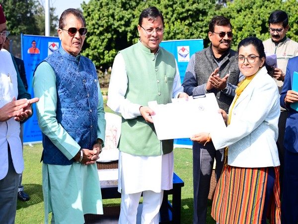 Uttarakhand Chief Minister Pushkar Singh Dhami presents appointment letters to candidates (Image/ANI)
