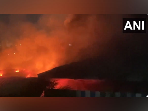 Fire breaks out at plastic furniture making factory in Maharashtra's Nagpur (Photo/ANI)
