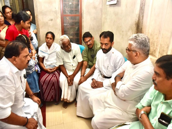 Union Minister Bhupender Yadav interacts with family members of deceased in man-animal conflict (Photo credit/ X@byadavbjp)