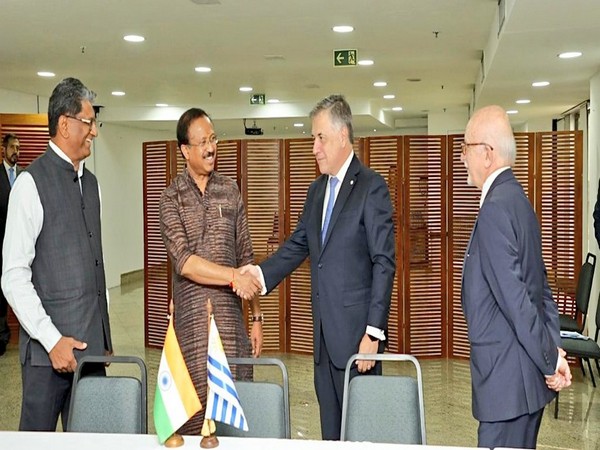 MoS MEA V Muraleedharan meets Foreign Minister of Uruguay, Oman Paganini (Photo/X@MOS_MEA)