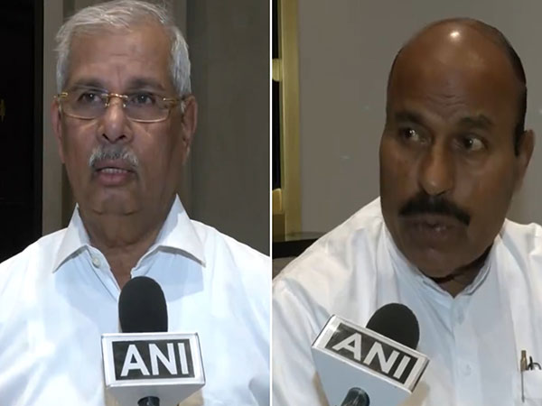 Bihar Governor Rajendra Arlekar and Union Minister Virendra Kumar. (Photo/ANI)