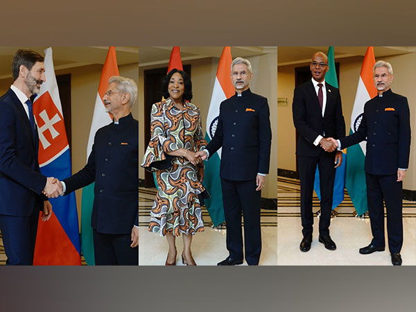 EAM Jaishankar with Slovak Republic FM, Juraj Blanár, Ghana FM Shirley Ayorkor Botchwey and Tanzanian FM January Makamba (Photo/X @DrSJaishankar)