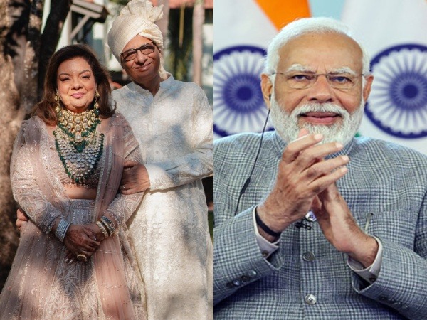 Pooja and Vashu Bhagnani and PM Modi. (ANI/Photo)