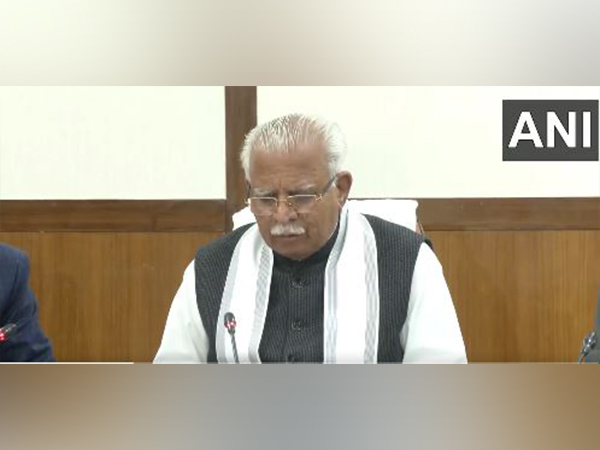 Haryana Chief Minister Manohar Lal Khattar (Photo/ANI)