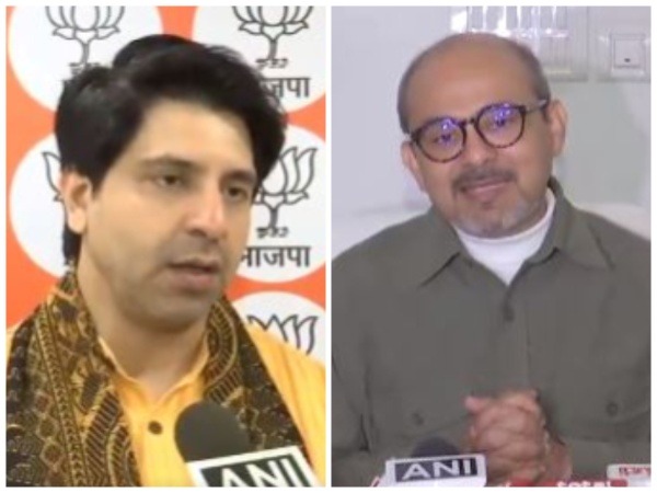 BJP leader Shehzad Poonawalla and AAP leader Dilip Pandey. (Photo/ANI)
