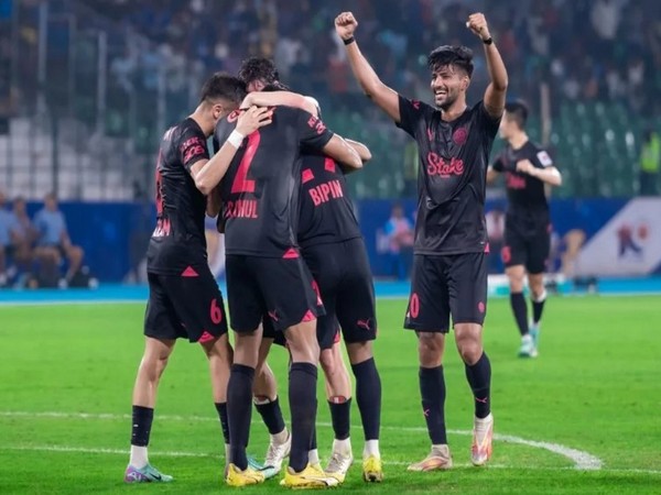 Mumbai City FC celebrate after win over Chennaiyin FC in Indian Super League 2023-24 (Image: Mumbai City FC/X)