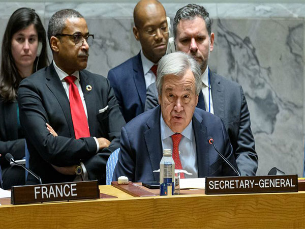 UN Secy-Gen Antonio Guterres addresses UNSC meeting on Ukraine. (Photo Credit/ UN)