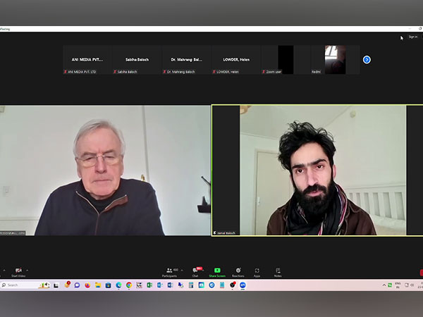 A virtual session by human rights activists of Baloch community (Photo/ANI)