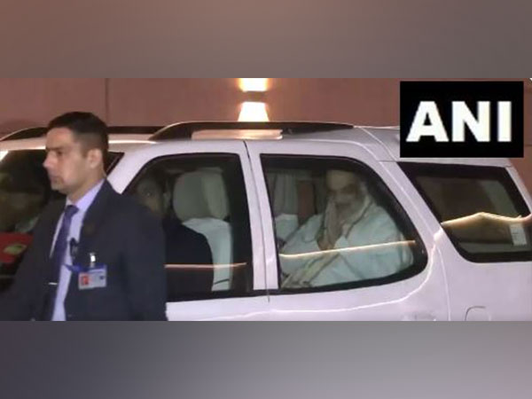 Union Home Minister Amit Shah leaving from BJP headquarters in New Delhi. (Photo/ANI)