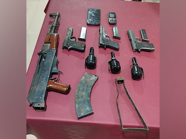 Assam police recover arms and ammunition (Photo/ANI)