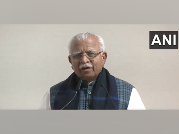 Haryana Chief Minister Manohar Lal Khattar (Photo/ANI)